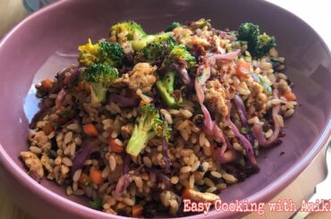 Easy Brown Fried Rice Recipe (Healthy Rice Recipe)
