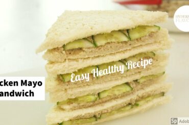 Chicken Mayo Sandwich | Cold Chicken Sandwich Recipe | Easy Healthy Breakfast Sandwich | #withme