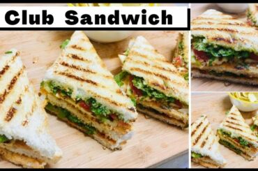Veg Club Sandwich | Restaurant Style Club Sandwich | Very Healthy | Richa's Quick Recipes