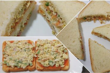 Egg Mayo Sandwich/Creamy Egg Sandwich/Easy Snack
