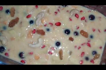 Fruit custard recipe/mixed fruit custard/ healthy dessert recipe /fruit salad with custard