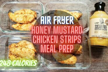 Air Fryer Chicken Tenders Healthy Sugar-free Honey Mustard G Hughes dripping sauce