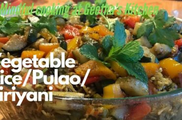 Spicy Vegetable Biryani Recipe| Easy healthy Vegetable Rice|Fried Rice|Vegetable Pulao|Vegan|Holi|8