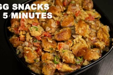 Quick & Healthy Egg Bread Scramble ! Egg Snacks