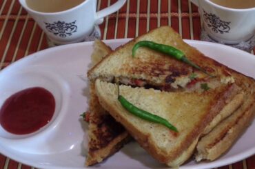 2 mins Quick Sandwich Recipe|Veg Tava Sandwich Recipe|Healthy Sandwich|Sandwich for Kids by Rasoi