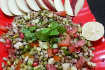 Moong Moth Chaat Recipe // Easy & Healthy Breakfast Recipe // High protein dish