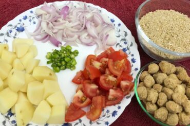 Weight loss brown rice soya pulao recipe | Brown Rice Soyabean Healthy Recipes