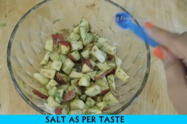 Apple Chaat   Healthy,Quick & Easy Snack Recipe Cooking without Fire recipe Weight loss recipe