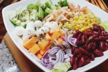 Beans and greens salad |protein salad |healthy salad recipes