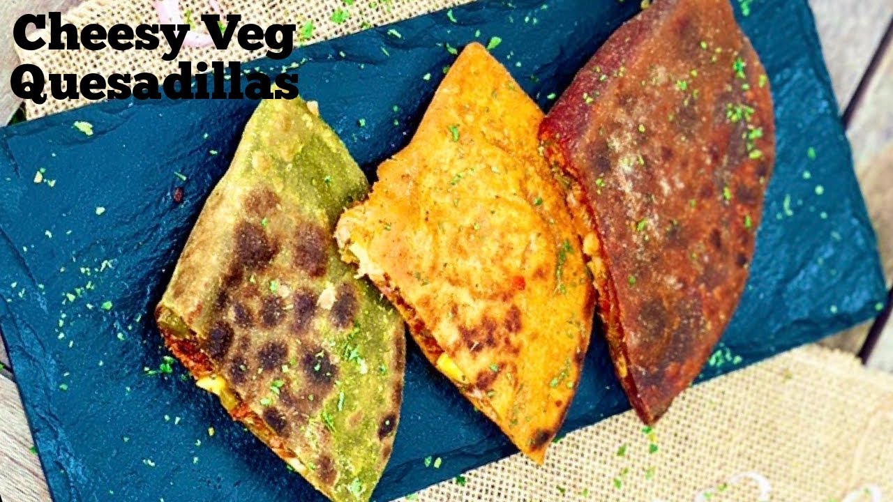 Multi-Coloured Veg Quesadillas | Veg Quesadillas | Healthy Snack | Lunch Box Recipe IFlavourful Food Multi-Coloured Veg Quesadillas | Veg Quesadillas | Healthy Snack | Lunch Box Recipe IFlavourful Food