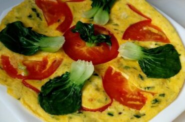 Egg with Tomato and Bok Choy | Healthy Breakfast and Brunch | Egg with Vegetable