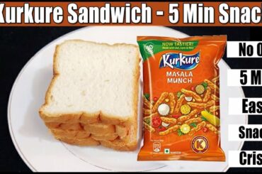 Kurkure Sandwich | 5 Minutes Evening Snacks Recipe | Kurkure Recipes | Instant Snacks
