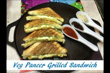 paneer grilled sandwich I cafe style paneer grilled sandwich IVid#166 I