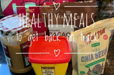 QUICK 10 min healthy meals to get back on track! Protein shake & Salad recipe!!