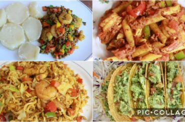 Top 4 Lunch Ideas Compilation: Penne pasta,Veggie and Shrimps stir fry, Noodles and Chicken Tacos