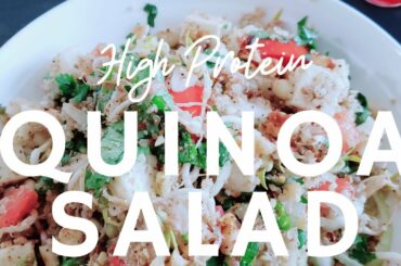 Healthy Vegetarian Quinoa Salad Recipe | High Protein Sprouts Quinoa Salad Recipe | The Kitchen Sage