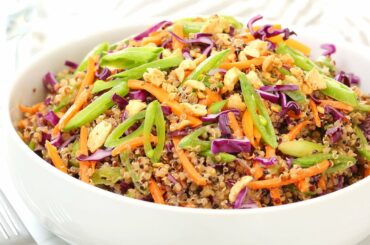 Crunchy Thai Quinoa Recipe | 20 Minute Meal Prep | Healthy + Quick + Easy