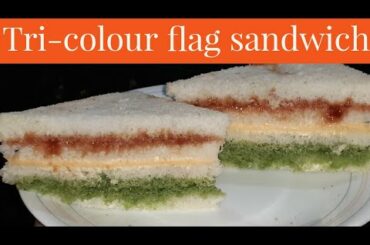 Tri-colour sandwich  | Fireless cooking |  sandwich recipe