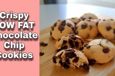 Crispy LOW FAT Chocolate Chip Cookies Recipe | Quick + Easy | Under 30mins