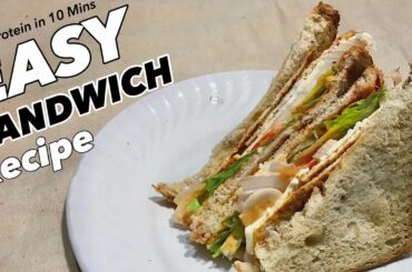 Cheese+Easy = CHEESY & Healthy Sandwich Recipe | Protein Sandwich At Home [No Oven]