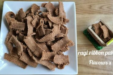 Ragi olai muruku, ragi ribbon pakoda,healthy snack recipe