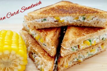 Corn Curd Sandwich recipe. Corn  Sandwich recipe.Instant Healthy Corn Curd Sandwich.Corn Curd Toast