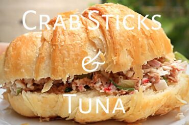 CROISSANT SANDWICH BREAKFAST | CRAB STICKS & TUNA | Healthy & Easy No Cook Recipe for When I'm Lazy