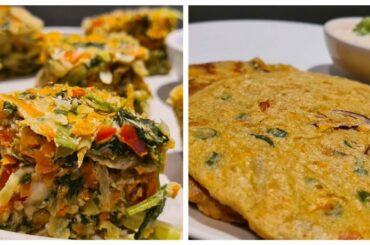 2 easy and healthy breakfast recipes|Veggie cake|Oats omlette|weightloss recipes|oats recipe