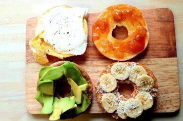 Healthy bagel Sandwich ideas| 4 Ways Bagel breakfast| Healthy Snack