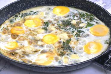 Try This Easy And Healthy Breakfast Recipe For School & Work, One-Pan Creamy Spinach And Egg!