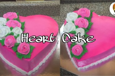 Heart Cake | Easy Heart Cake Decoration Idea | How To Make Heart Cake | Cake Design