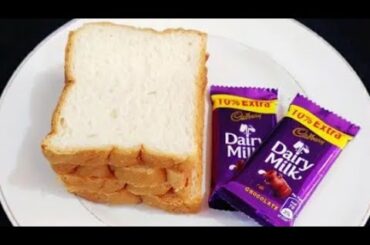 5 minute Evening Snacks Recipe l Crispy & Sweet Bread Snack l Chocolate Recipesl Instant Snacks