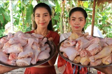 Cooking chicken leg curry with bread recipe