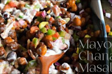 Mayo chana masala| New chana recipe| Healthy snack recipe| Chana chaat mayonnaise ke sath| Cook home