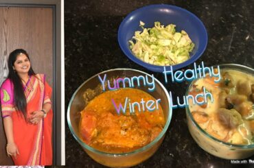 Winter Lunch|Kadhi Pakoda,Methi Paratha and Healthy Salad Recipe|Live Life Simply