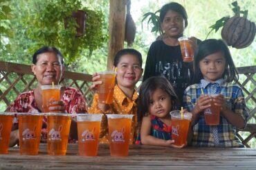 How to make easy Ice lemon tea at home - Low Calories Drink - Easy Recipe / Family drinking..