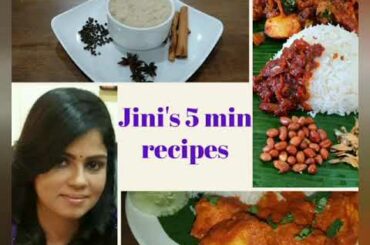 Kitchen l Jini's 5 min recipes l Malaysian indian tasty healthy recipes l