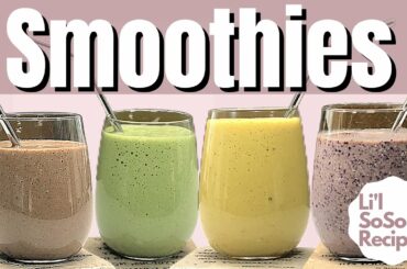 Quick Energy Boosting Smoothies | 4 Healthy Recipes