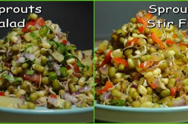 MUNG BEAN SPROUTS 2in1 Recipes| Healthy SALAD| Tasty STIR FRY| Low Carb| Keto friendly|