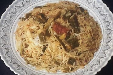 Lemon Okra Capsicum Rice/ Dinner Recipes /Veg Recipes/Lemon Recipes/Okra Recipes -Rice Recipes :542