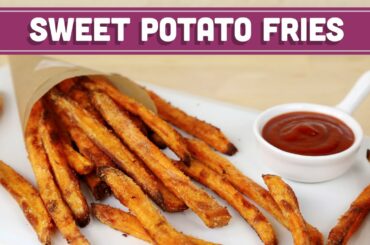 How To Make CRISPY Baked Sweet Potato Fries, Healthy Recipe! Mind Over Munch