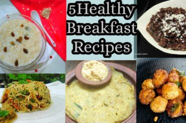 Healthy Breakfast Recipes/ 5Healthy Breakfast by 5youtubers/ Breakfast recipes/ Healthy recipes