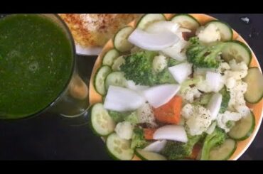 high nutrient diet salad // healthy broccoli cauliflower salad @ kavithas home