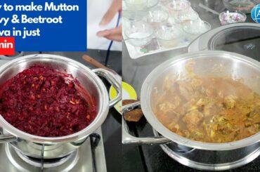 AMC Cookware | Mutton Gravy & Beetroot Halwa | 20 Min | Healthy recipe