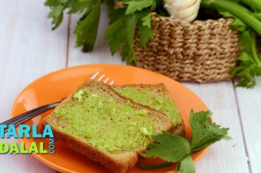 Celery Garlic Toast (Diabetic and Healthy Heart Recipe) by Tarla Dalal