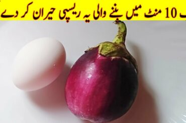 10 Minutes Recipe | Easy And Quick Recipes For Healthy Dinner Ideas | Eggplant Pancakes