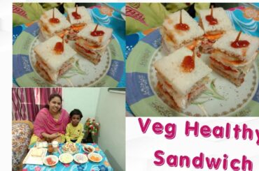 Veg Sandwich Recipe | Easy Instant Quick Mayo Healthy snacks No Fire Cooking | Sowjanya e- learnings