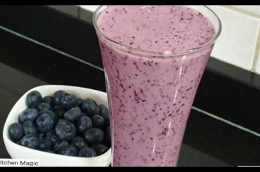 Easy & Healthy Blueberry Lassi Recipe | No Sugar Lassi | Blueberry Lassi | Healthy Drink