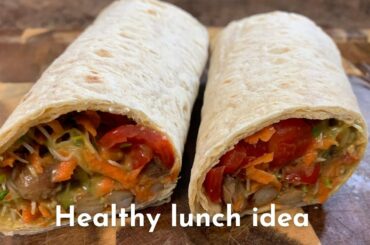 Healthy lunch idea. Roll with alfalfa sprouts.