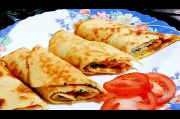 Crepe Egg Roll || Crepe Egg Roti Recipe, Easy Snacks Or Breakfast Recipe #snacksrecipe #crepeeggroll
